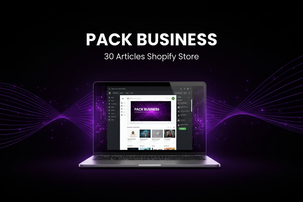 Pack Business – Boutique Shopify Prête à Vendre (30 Articles)